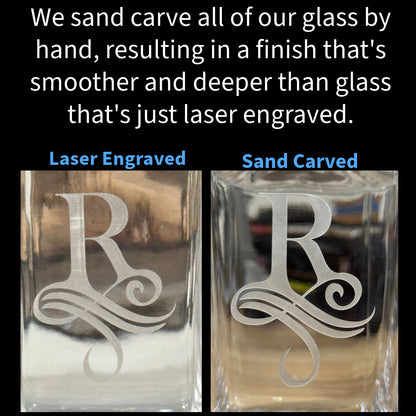 Engraved Sand Carved University of Texas Decanter