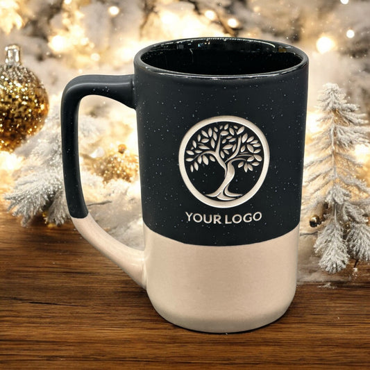 Custom Corporate Logo Deep Etched Mug