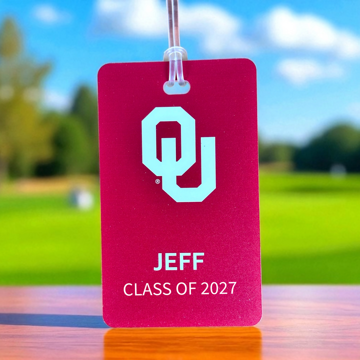 University of Oklahoma Personalized Golf Bag Tag