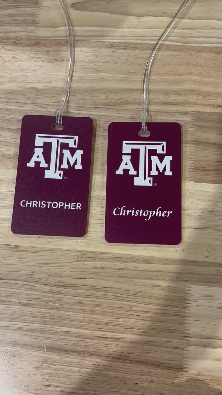 Texas A&M Personalized Golf Bag Tag