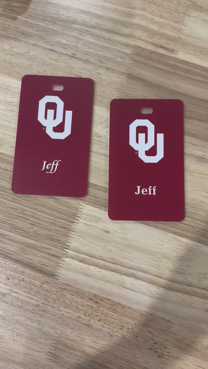 University of Oklahoma Personalized Golf Bag Tag