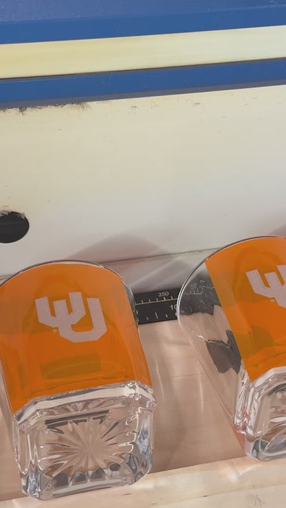 Engraved Sand Carved Texas Tech Decanter and Rocks Glass Sets