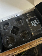 Load image into Gallery viewer, Engraved Sand Carved Texas A&amp;M Decanter and Rocks Glass Sets
