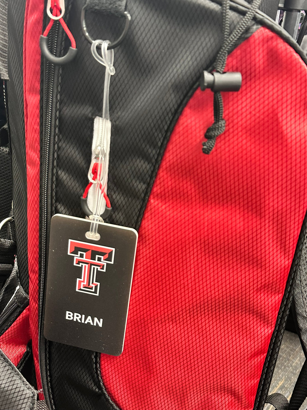 Texas Tech Personalized Golf Bag Tag