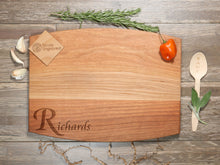 Load image into Gallery viewer, Elegant Last Name Cutting Board - D12
