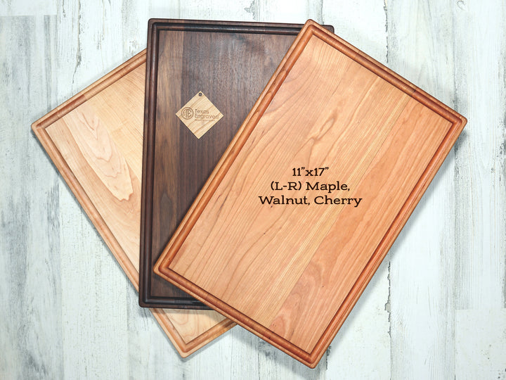 Personalized Engraved Cutting Board, Elegant Last Name Flourishes- D11