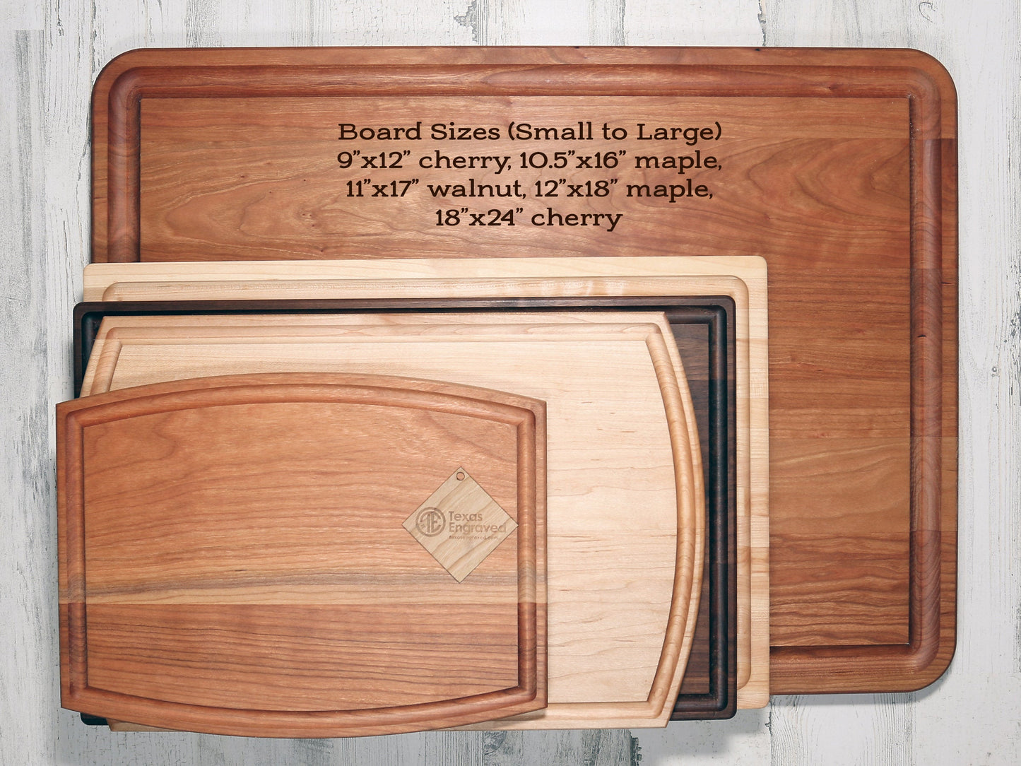Personalized Engraved Bold Name Cutting Board - D5